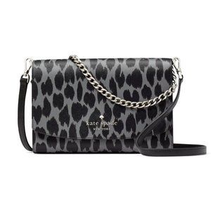 New Kate Spade Carson Convertible Crossbody Saffiano Spotted Animal Printed